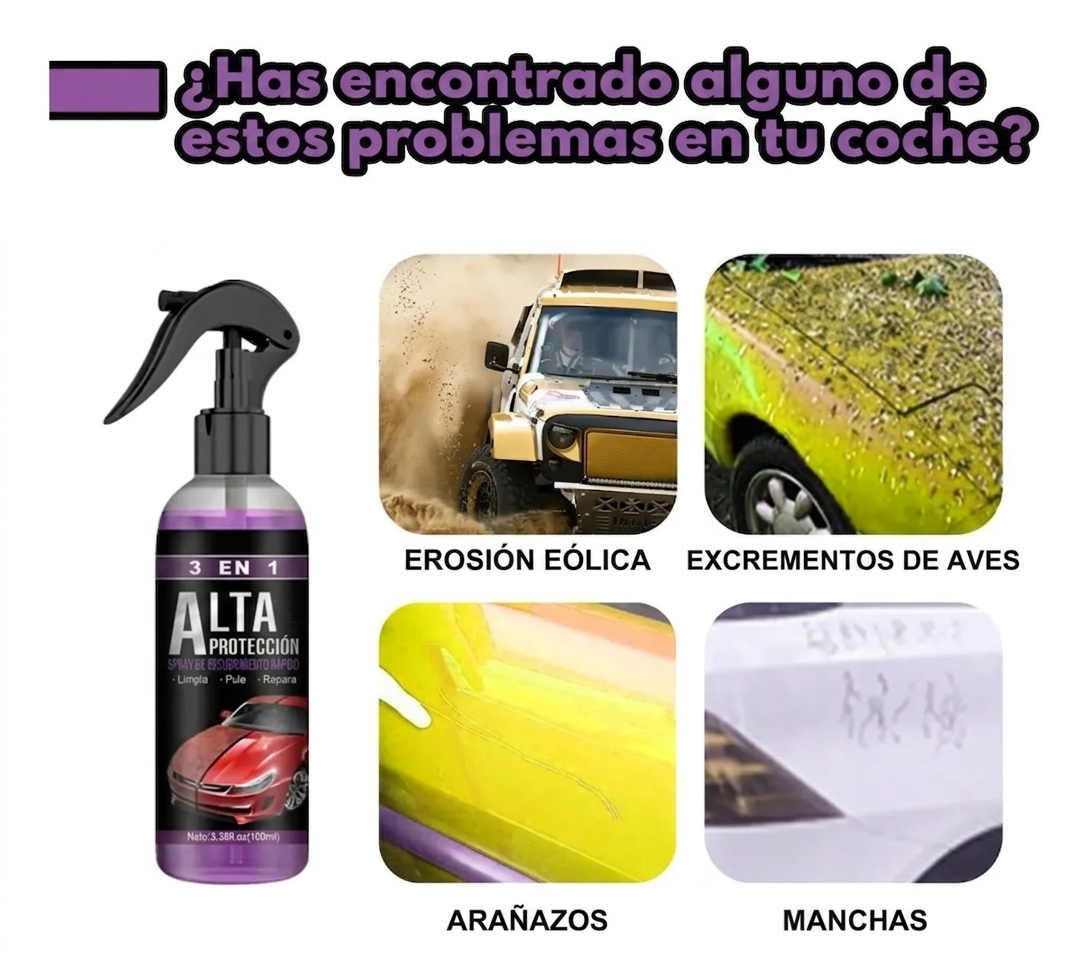 Protector Auto 3 En 1 Cera Spray 150 ml